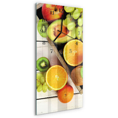 Glazen klok rechthoekige Fruit