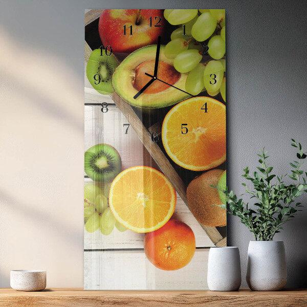 Glazen klok rechthoekige Fruit