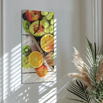 Glazen klok rechthoekige Fruit