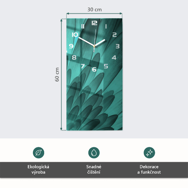 Glazen klok rechthoekige Houtnerf