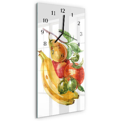 Glazen klok rechthoekige Fruit