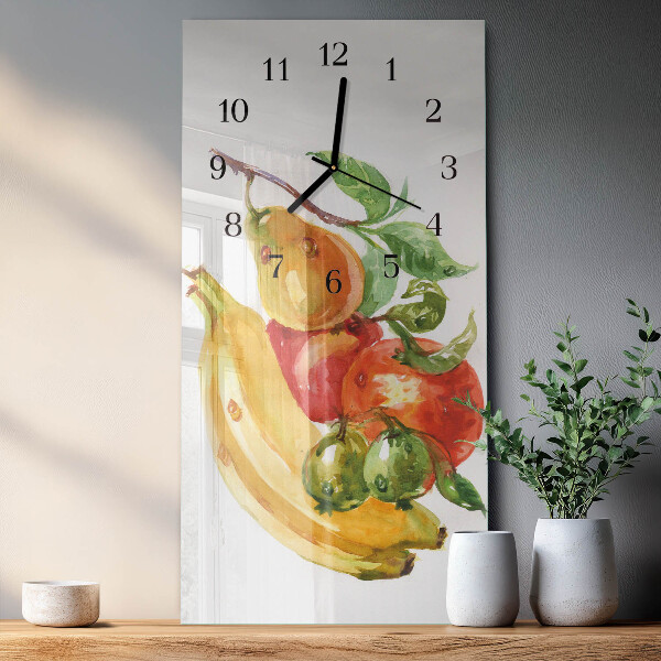 Glazen klok rechthoekige Fruit
