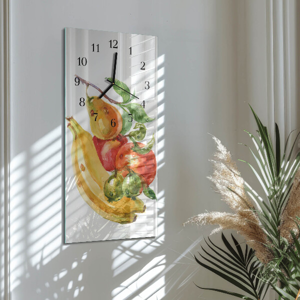 Glazen klok rechthoekige Fruit