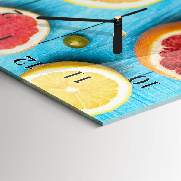 Glazen klok rechthoekige Fruit
