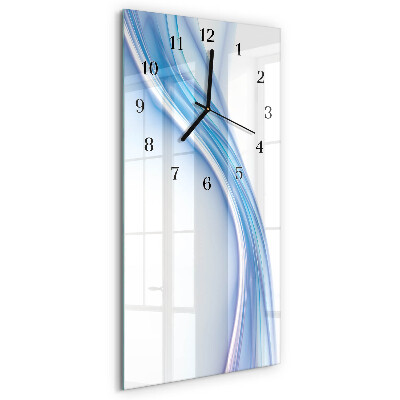Glazen klok rechthoekige Blauwe abstractie
