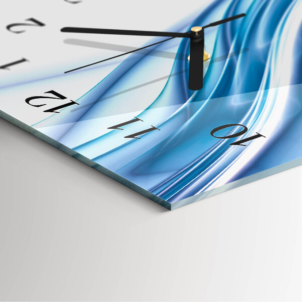 Glazen klok rechthoekige Blauwe abstractie
