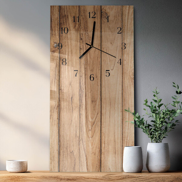 Glazen klok rechthoekige Hout