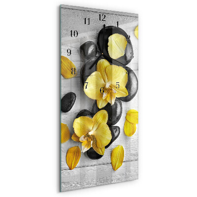 Glazen klok rechthoekige Bloemenstenen
