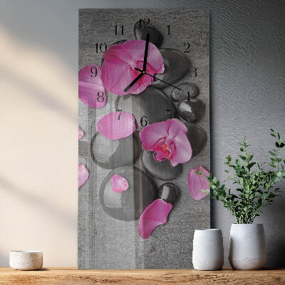 Glazen klok rechthoekige Orchideeënstenen