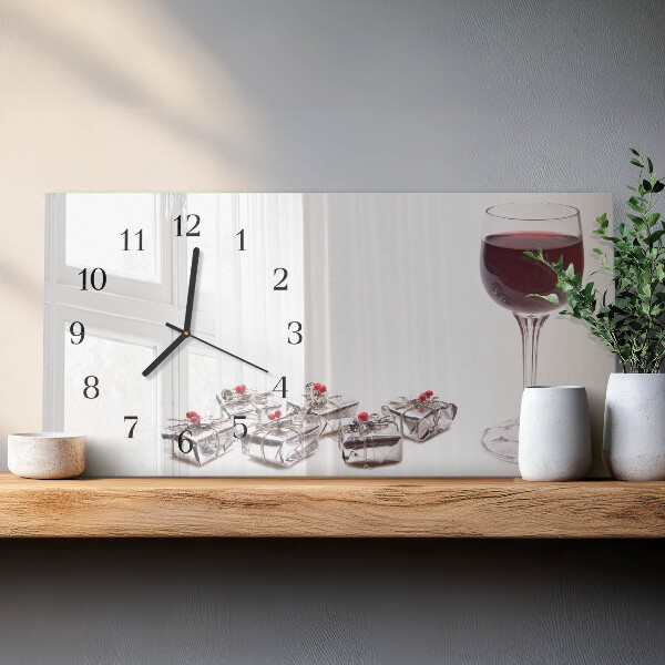 Glazen klok horizontaal Wijnglas