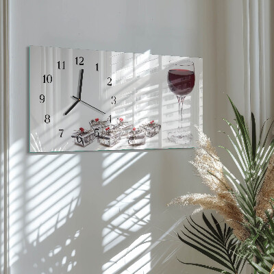 Glazen klok horizontaal Wijnglas