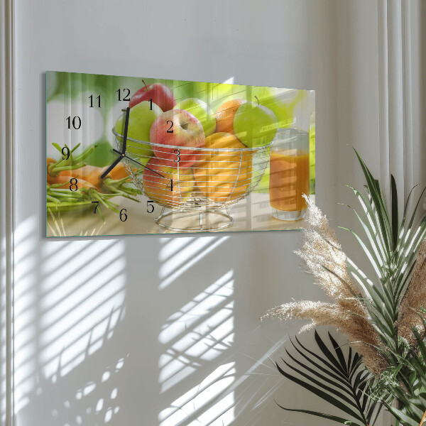 Glazen klok horizontaal Fruit en sap