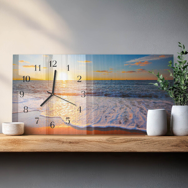 Glazen klok horizontaal Zonsondergang
