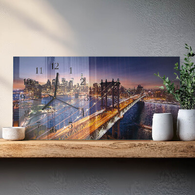 Glazen klok horizontaal New York