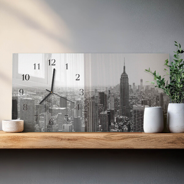 Glazen klok horizontaal New York