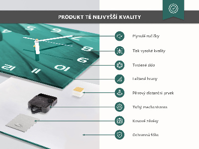 Glazen klok horizontaal Witte tulpen