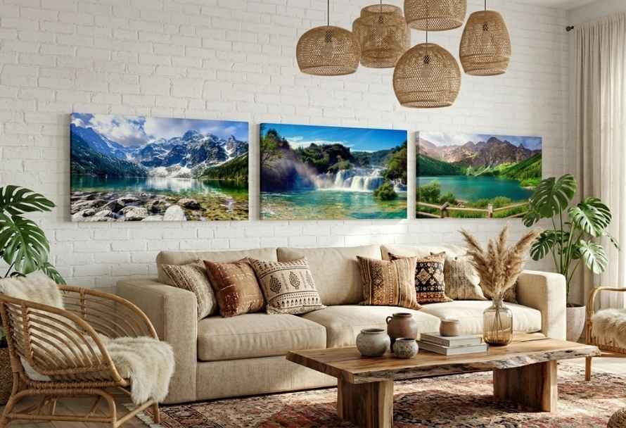 Galerijwand in de woonkamer - hoe combineer je foto