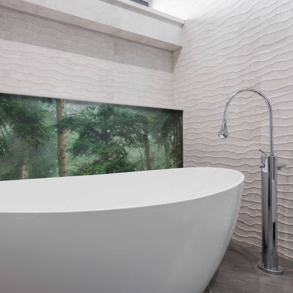 Glazen panelen voor de badkamer