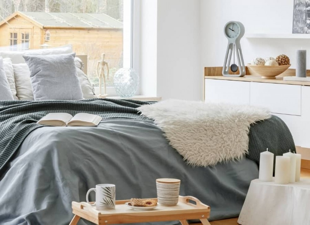 slaapkamer in Scandinavische stijl