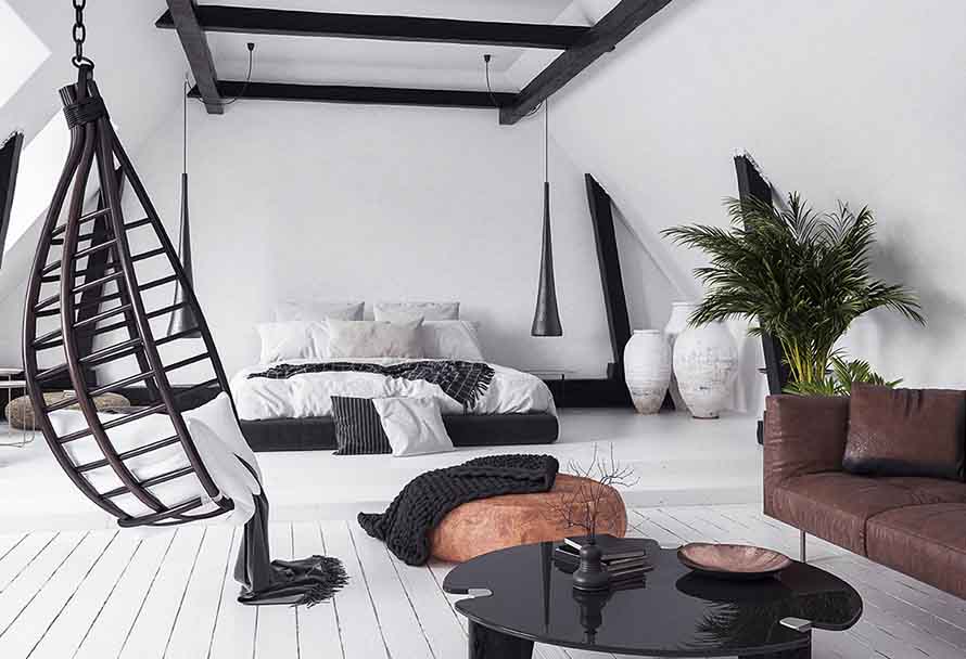 Hoe de woonkamer met de slaapkamer verzoenen? Slimme manieren om uw project succesvol te maken